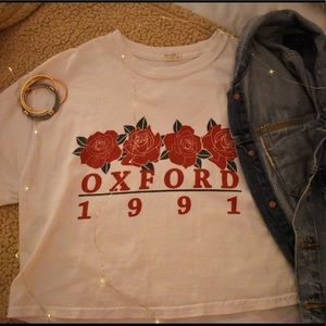 Cropped Graphic T-shirt size S -Brandy Melville